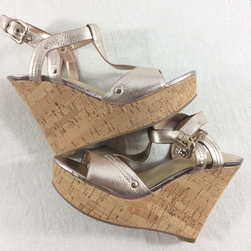 Marc Fisher rose gold sandals